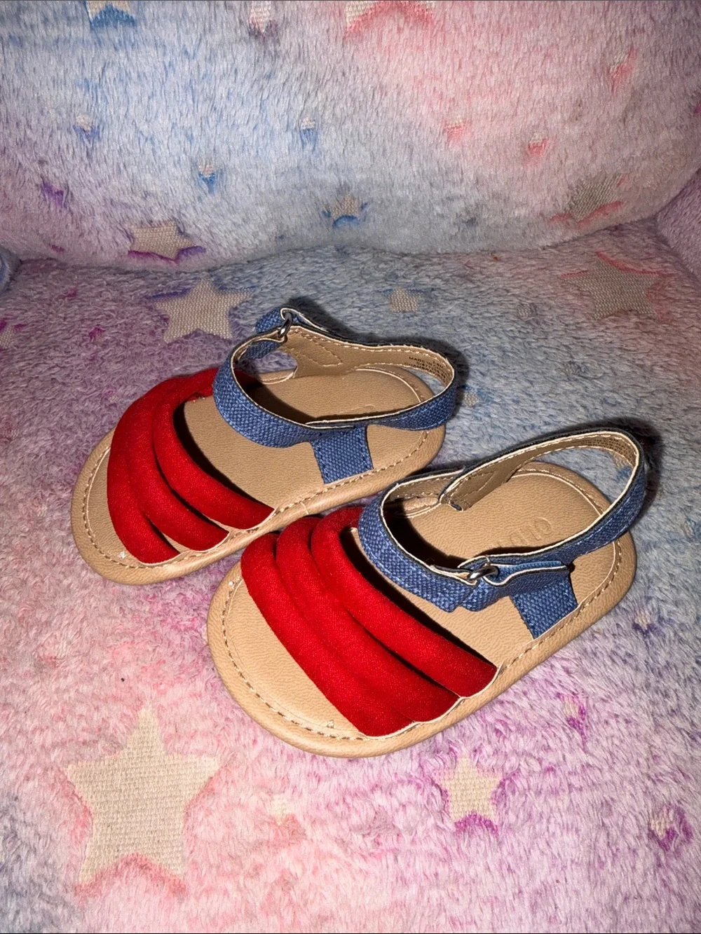 Old Navy Red and Blue Baby Walker Sandals